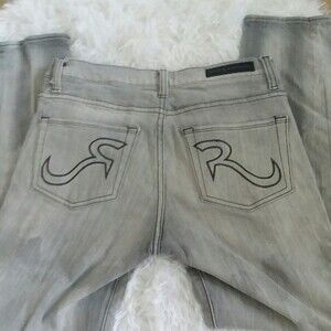 Rock & Republic Cropped Gray Skinny Jeans Size 8 SAMPLE